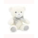 Baby White And Grey Bear With Ribbon