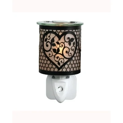 Black Heart Silhouette Plug in Wax Burner