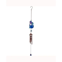 Blue Slinky Cat Windchime