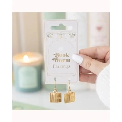 Book Worm Earrings
