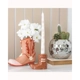 Brown Cowboy Boot Candle Holder with Taper Candle