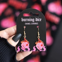 Burning Dice Earrings