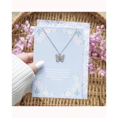 Butterfly Necklace on Greeting Card