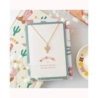 Cactus Necklace on Greeting Card