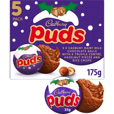 Cadbury Dairy Milk Chocolate Puds 5 Pack Multipack 175g