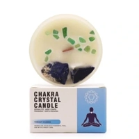 Chakra Crystal Candle - Throat Ch..