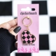 Checkerboard Heart Keyring