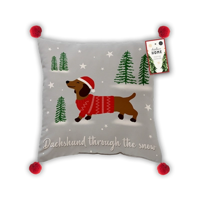 Christmas Cushion - Dachshund