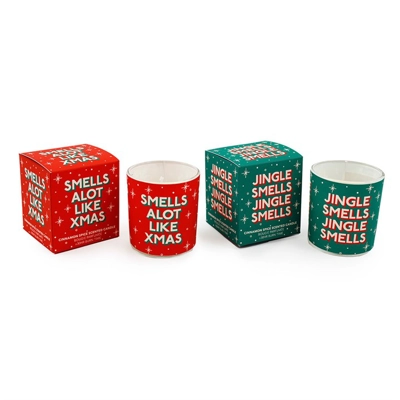 Christmas Typography Boxed Candle
