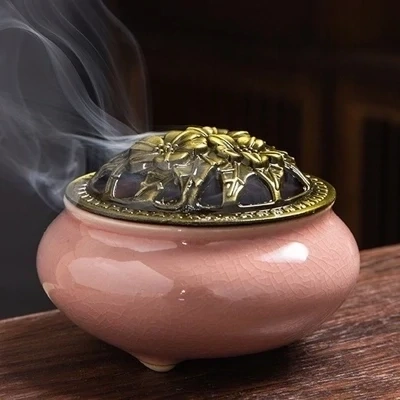 Classic Ceramic Incense Burner – Pink
