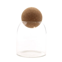 Cottage Cork-Ball Glass Jar - Cle..