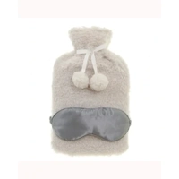 Cream Boucle Hot Water Bottle & S..