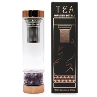 Crystal Glass Tea Infuser Bottle ..