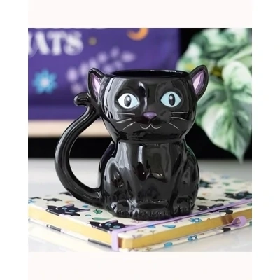 Cute and Creepy Black Cat Mug