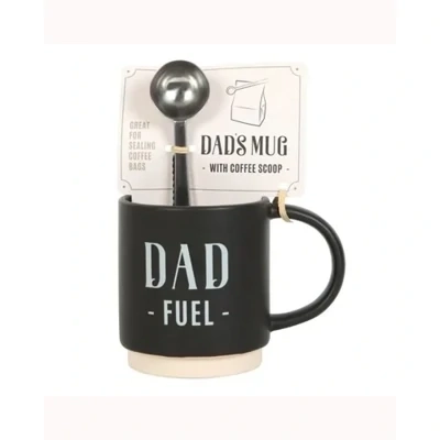 Dad Fuel Mug and Coffee Scoop Clip