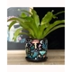 Dark Forest Print Ceramic Plant Pot with Saucer