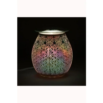 3D Geometric Flower Light Up Electric Oil Burner