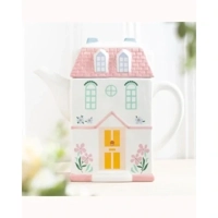 Pastel House Shaped Teapot