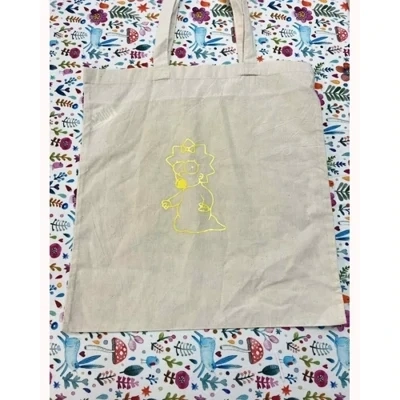 maggie simpson printed tote bag
