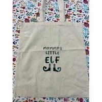 mommy's little elf tote bag