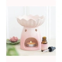 Pink Water Lily Oil Burner and Wa..