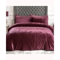 Luxury Crushed Velvet Duvet Set P..