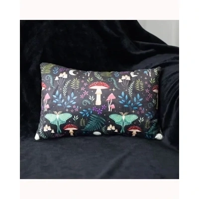 Rectangular Dark Forest Print Cushion