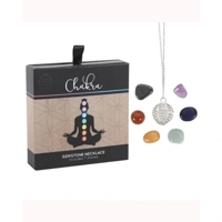 Chakra Gemstone Crystal Necklace ..