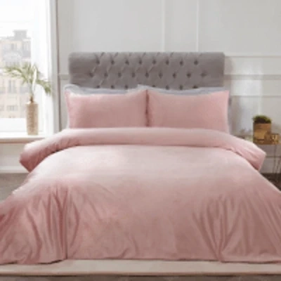Matt Velvet Duvet Set Blush