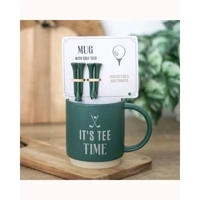 It's Tee Time Mug with Golf Tees