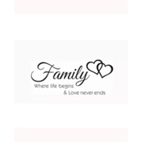 family a4 laminated print