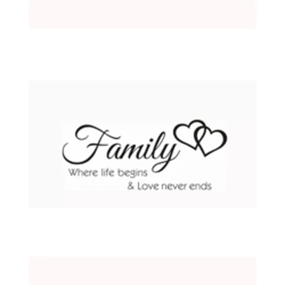 family a4 laminated print