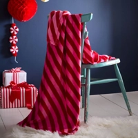 Festive Throw - Candy Stripe