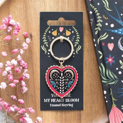 Folk Heart Keyring