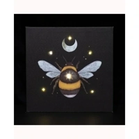 Forest Bee Light Up Canvas Plaque