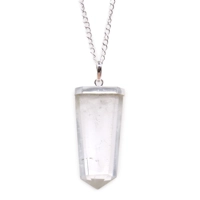 Gemstone Flat Pencil Pendant - Ro..