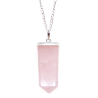 Gemstone Flat Pencil Pendant - Ro..
