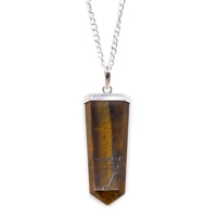 Gemstone Flat Pencil Pendant - Ti..