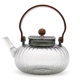 Glass Infuser Teapot - Charcoal Ribbed Pearl - 9..