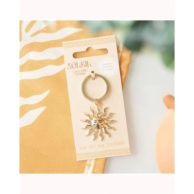 Gold Sun Keyring