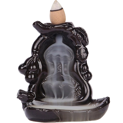 Gourd Waterfall Ceramic Backflow Incense Cone Burner
