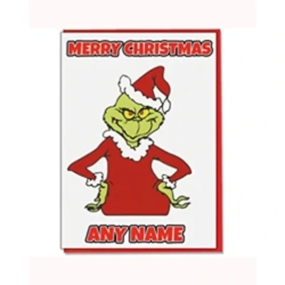 grinch a4 laminated print