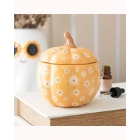 Groovy Floral Pumpkin Oil Burner