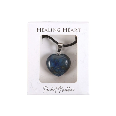 Healing Crystal Heart Necklace - Lapis Lazuli Healing Crystal Heart Necklace - Lapis Lazuli
