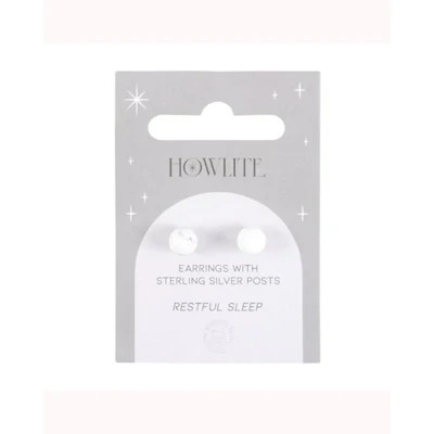 Howlite Semi Precious Crystal Earrings