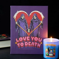 Love You To Death Canvas Plaque b..