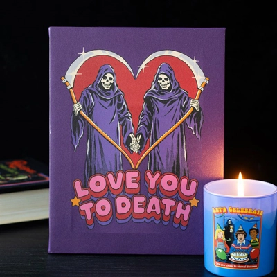Love You To Death Canvas Plaque by Steven Rhodes