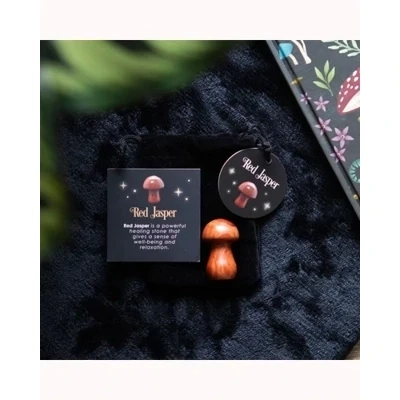 Magical Red Jasper Crystal Mushroom