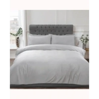 Matt Velvet Duvet Set Silver