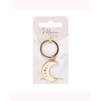 Moon Phase Crescent Enamel Keyring